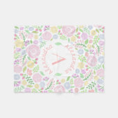 モノグラムパステルバラフリースブランケットforベビーガール フリースブランケット (正面(横))