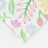 モノグラムパステルバラフリースブランケットforベビーガール フリースブランケット (角)