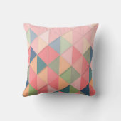 モノグラムパステルピンクブルーグリーンジオメトリックパターン クッション (裏面)