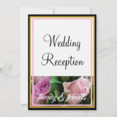 モノグラムパステルピンクローズファミリーフレンズ 招待状 (正面)