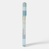 モノグラムパステルプラディブルーティール（緑がかった色）グリーンイエローマウヴ Case-Mate iPhoneケース (裏面 / 右)