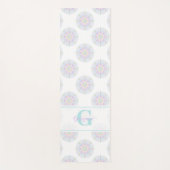 モノグラムパステルレインボーサンデ水玉模様マンダラ ヨガマット (正面)