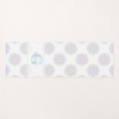 モノグラムパステルレインボーサンデ水玉模様マンダラ ヨガマット (正面(横))