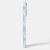 モノグラムパステル波ストライプの青ティール(緑がかった色)グレーベージュ Case-Mate iPhoneケース (裏面 / 右)