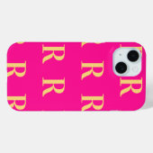 モノグラムパタースタイリッシュン熱ピンク Case-Mate iPhoneケース (裏面 (横))