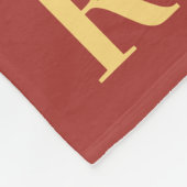 モノグラムパターンブラウン金ゴールド フリースブランケット (角)