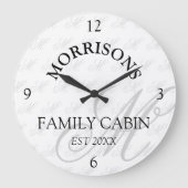 モノグラムパターン丸時計 ラージ壁時計 (正面)