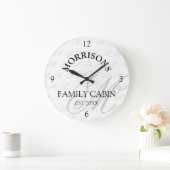 モノグラムパターン丸時計 ラージ壁時計 (ホーム)