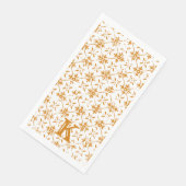 モノグラムパターン（の模様が）あるタイル |ゲストバス紙タオル (コーナー)