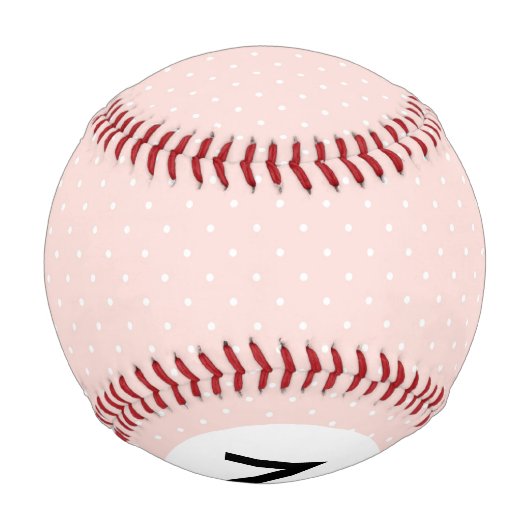 モノグラムパターン(白い水玉模様付き) 2 野球ボール (裏面)