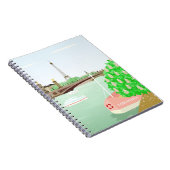 モノグラムパリスシティスケープ手帳（80ページB&W） ノートブック (右側)