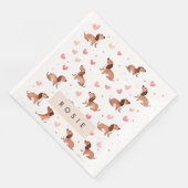 モノグラムパーソナライズされたかわいいダシュント犬 (コーナー)