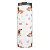 モノグラムパーソナライズされたかわいいダシュント犬 タンブラー (裏面)