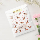 モノグラムパーソナライズされたかわいいダシュント犬 フェイバーバッグ (封をした状態)