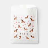 モノグラムパーソナライズされたかわいいダシュント犬 フェイバーバッグ (正面)