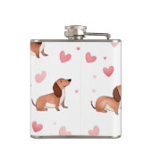モノグラムパーソナライズされたかわいいダシュント犬 フラスク (裏面)