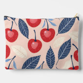 モノグラムパーソナライズされたさくらんぼ及び葉柄 アクセサリーポーチ (裏面)