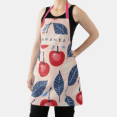 モノグラムパーソナライズされたさくらんぼ及び葉柄 エプロン (インサイチュ)