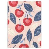 モノグラムパーソナライズされたさくらんぼ及び葉柄 クリップボード (裏面)