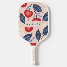 モノグラムパーソナライズされたさくらんぼ及び葉柄