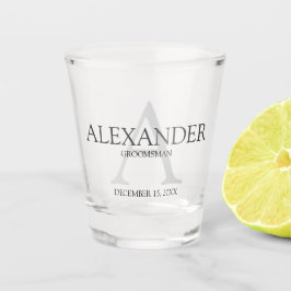 モノグラムパーソナライズされたとネーム・グロムスマン ショットグラス