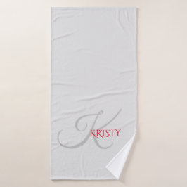 モノグラムパーソナライズされたとバスタオル バスタオル