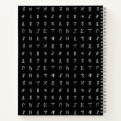 モノグラムパーソナライズされたとルーン文字のシンボルを含むノートブック ノートブック (裏面)