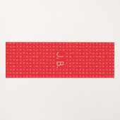 モノグラムパーソナライズされたとルーン文字のシンボルを持つヨガマット ヨガマット (正面(横))