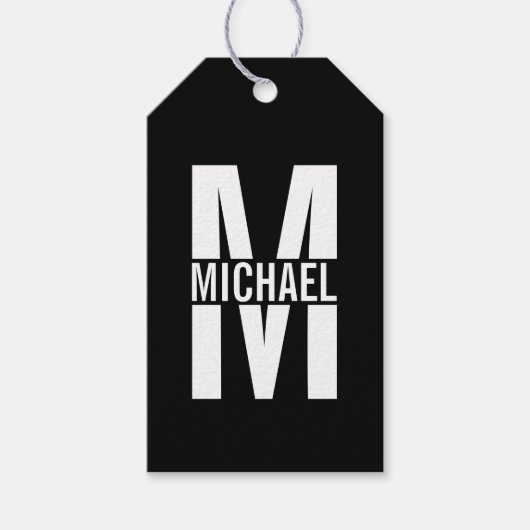 モノグラムパーソナライズされたと名前のギフトラベル ギフトタグ (正面)