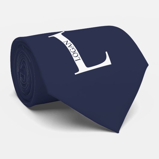 モノグラムパーソナライズされたと名前のタイ ネクタイ (ロール)