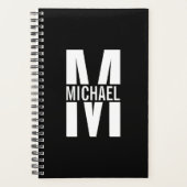 モノグラムパーソナライズされたと名前のプランナー プランナー手帳 (正面)