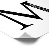 モノグラムパーソナライズされたと名前のポスター ポスター (角)