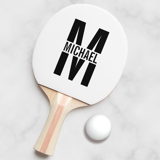 モノグラムパーソナライズされたと名前の卓球ラケット 卓球ラケット