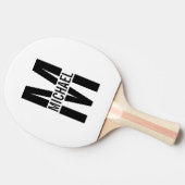 モノグラムパーソナライズされたと名前の卓球ラケット 卓球ラケット (横)