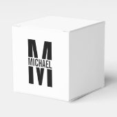 モノグラムパーソナライズされたと名前の好意ボックス フェイバーボックス (正面サイド)