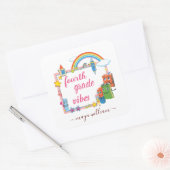 モノグラムパーソナライズされたと名前の第4グレードのバイブ スクエアシール (封筒)