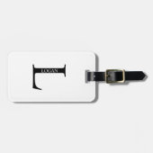 モノグラムパーソナライズされたと名前の荷物タグ ラゲッジタグ (正面横)