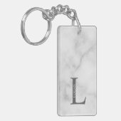 モノグラムパーソナライズされたと名前キーチェーン キーホルダー (正面左)