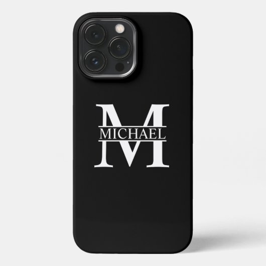 モノグラムパーソナライズされたと名前ケースメイトiPhone Ca iPhoneケース (裏面)