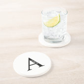 モノグラムパーソナライズされたと名前サンドストーンコースター コースター (側面)