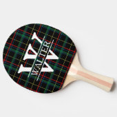 モノグラムパーソナライズされたと名前ダークプレイド 卓球ラケット (横)