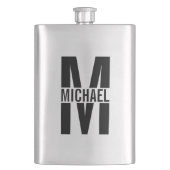 モノグラムパーソナライズされたと名前フラスコ フラスク (正面)