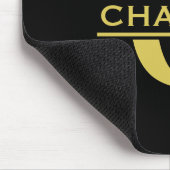 モノグラムパーソナライズされたと名前ブラックと金ゴールド マウスパッド (コーナー)