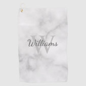 モノグラムパーソナライズされたと名前マーブルルック ゴルフタオル (正面)