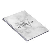 モノグラムパーソナライズされたと名前マーブルルック ノートブック (右側)