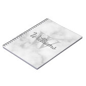 モノグラムパーソナライズされたと名前マーブルルック ノートブック (左側)