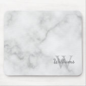 モノグラムパーソナライズされたと名前マーブルルック マウスパッド (正面)