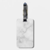 モノグラムパーソナライズされたと名前マーブルルック ラゲッジタグ (裏面縦)