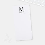 モノグラムパーソナライズされたと名前メモ帳 マグネットノートパッド<br><div class="desc">モノグラパーソナライズされたムと名前ギフトは、白い背景にパーソナライズされた黒いクラシックセリフのフォントスタイルでモノグラムと名前を特徴とする。休日の贈り物、お父さんの日の贈り物や特別な機会のための贈り物として完璧。</div>