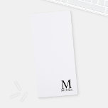 モノグラムパーソナライズされたと名前メモ帳 マグネットノートパッド<br><div class="desc">モノグラパーソナライズされたムと名前ギフトは、白い背景にパーソナライズされた黒いクラシックセリフのフォントスタイルでモノグラムと名前を特徴とする。休日の贈り物、お父さんの日の贈り物や特別な機会のための贈り物として完璧。</div>